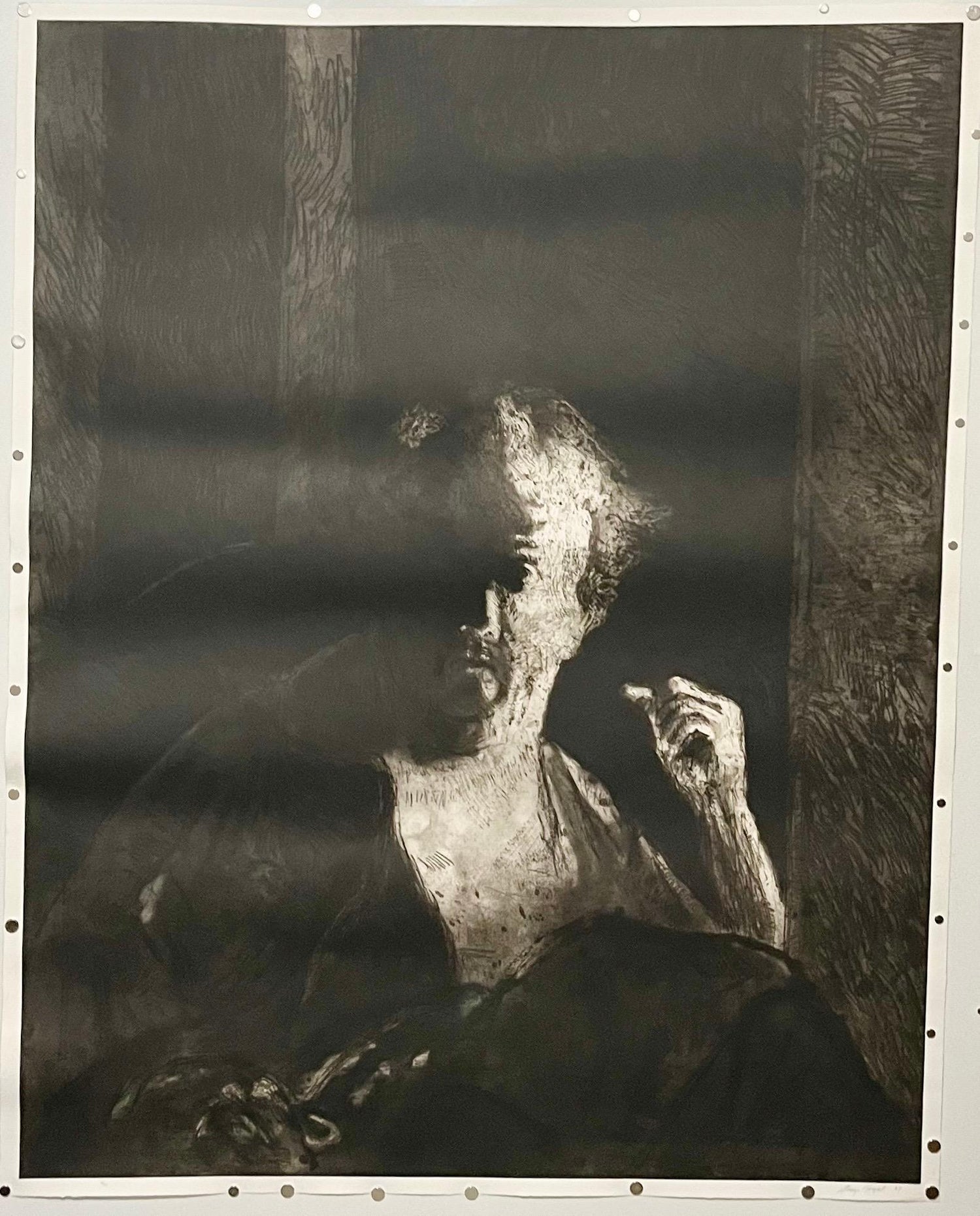 Large Format American Pop Art Portrait Aquatint Etching Walter George Segal 1987
