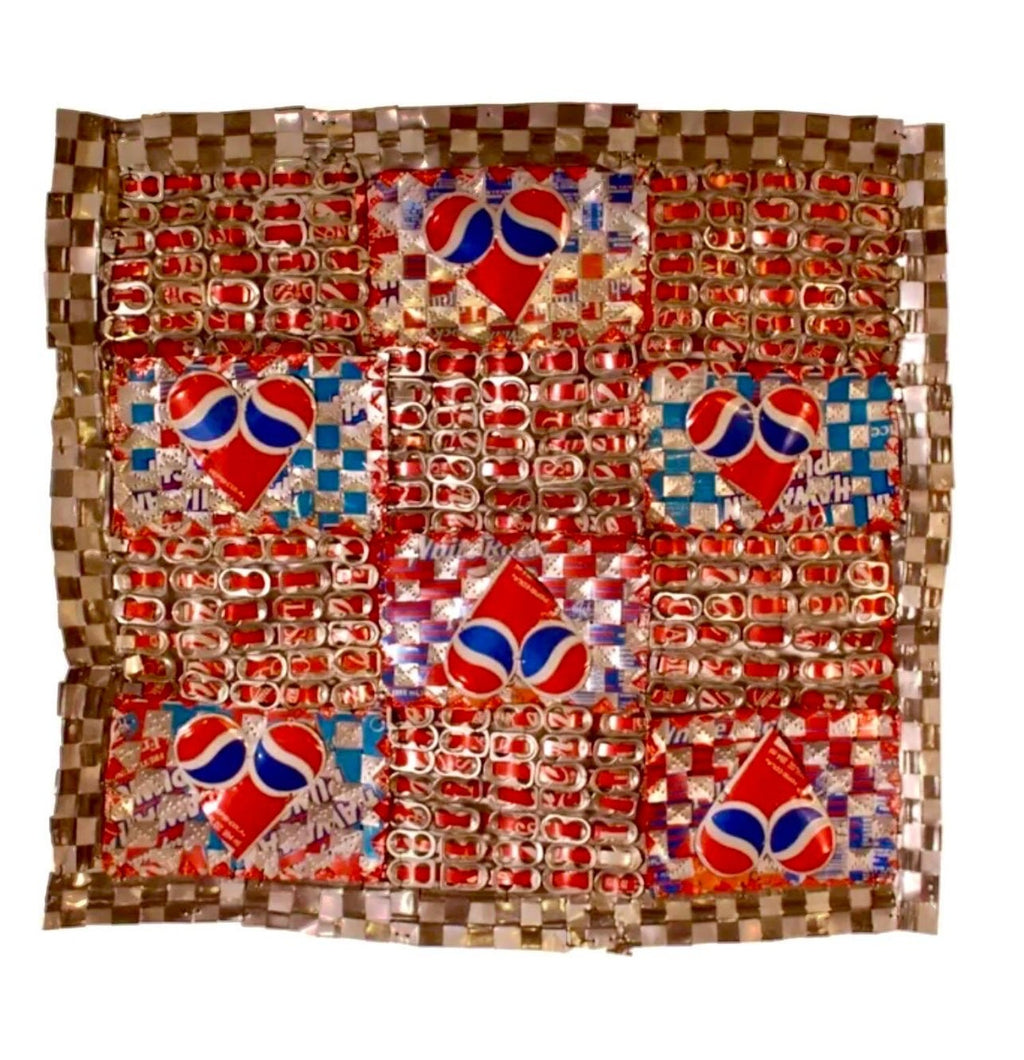 Abstract Red Blue Folk Art Americana Flag Can Tapestry Quilt Ross Palmer Beecher