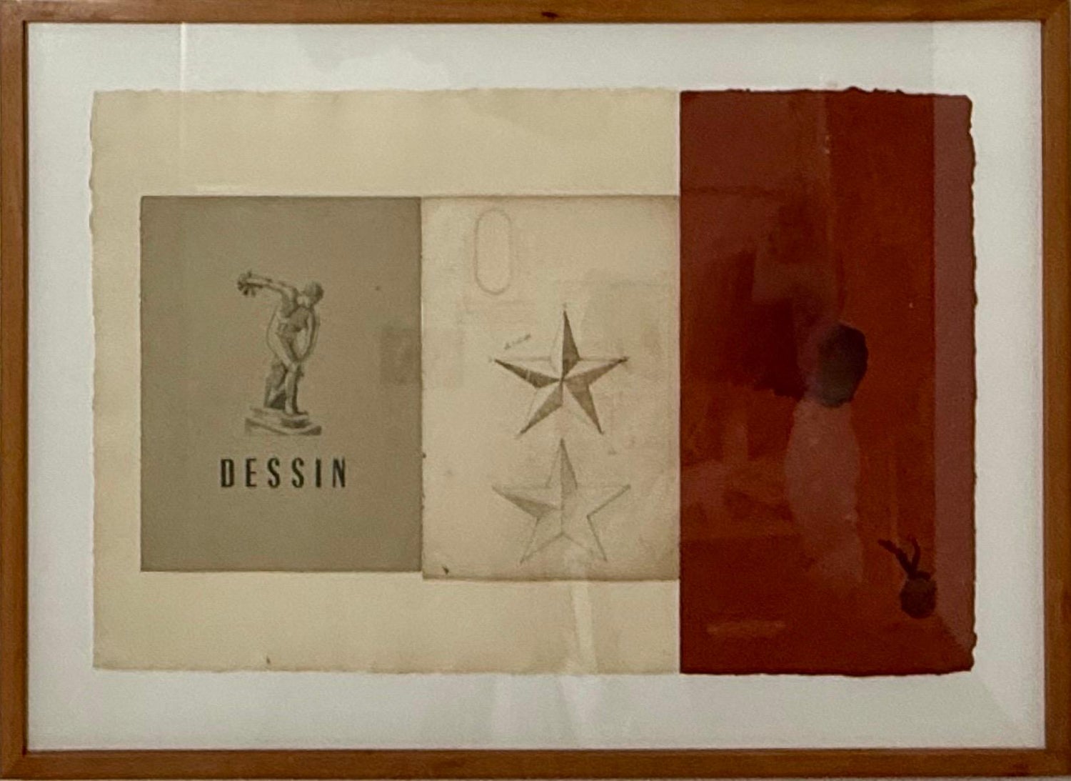 Dessin (Star) Mixed media Collage with Painting James Brown Galerie Bernd Kluser