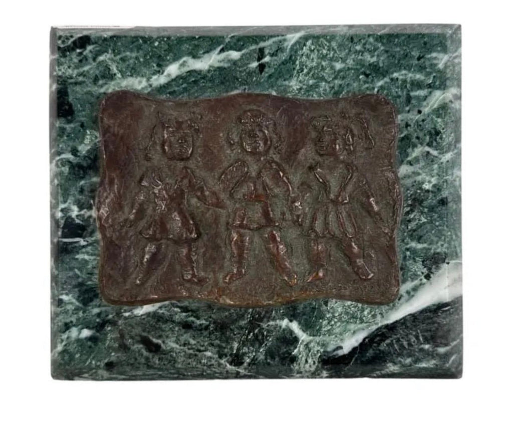 Three Girls Bronze Relief Sculpture Plaque Chaim Gross Modernist WPA Era Artist
