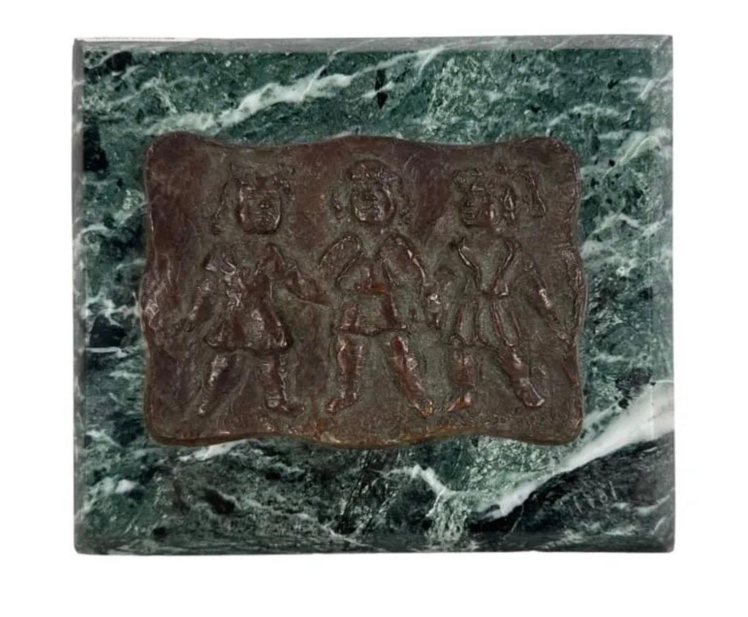 Three Girls Bronze Relief Sculpture Plaque Chaim Gross Modernist WPA Era Artist