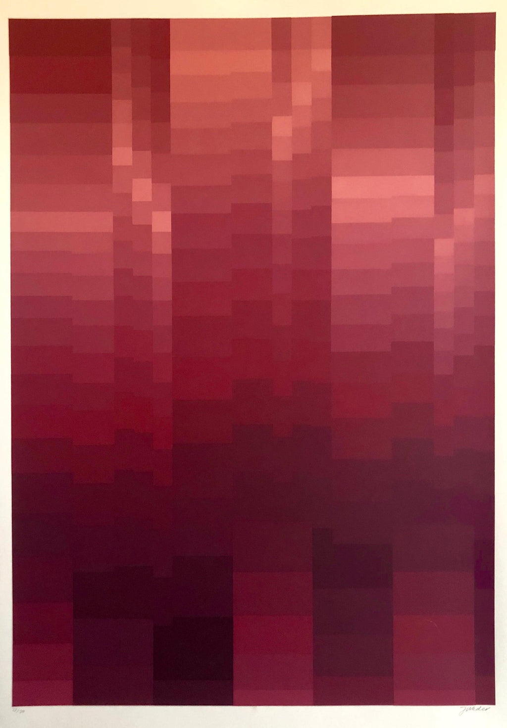 Swiss Artist Large Color Symphony Silkscreen Serigraph Print Kinetic Op Art