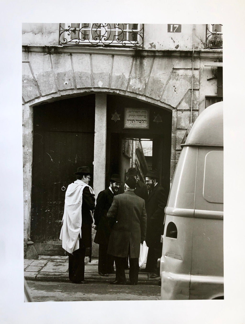 Vintage Silver Gelatin Signed Print Old Jew in Jerusalem Pious Craftsman