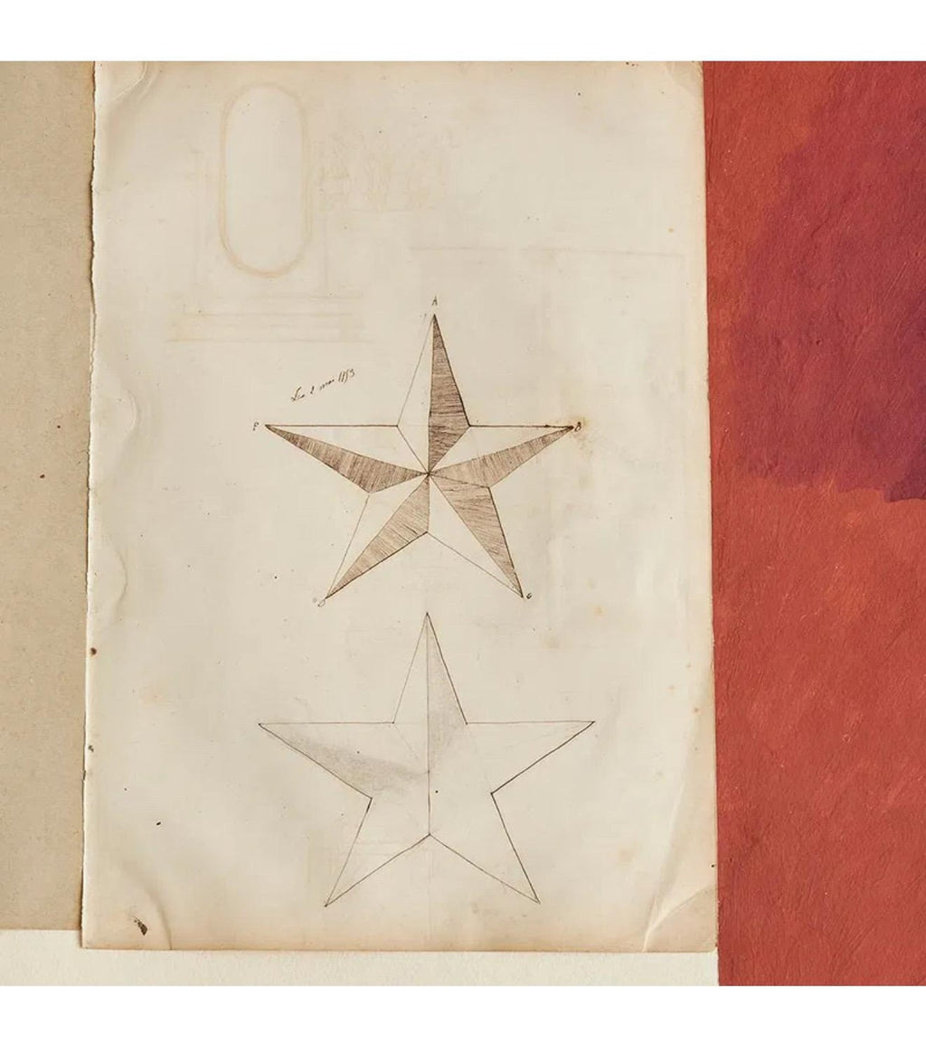 Dessin (Star) Mixed media Collage with Painting James Brown Galerie Bernd Kluser