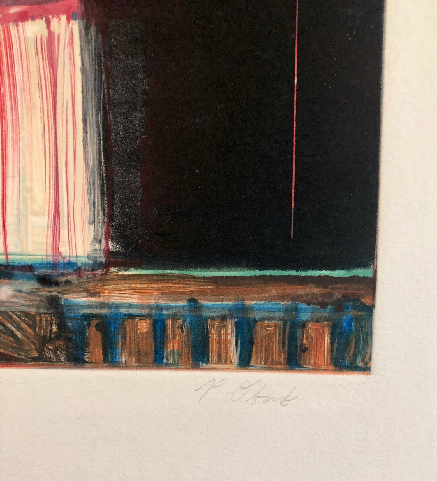 Abstract Pattern & Decoration Monoprint Monotype Painting Print Pierre Obando