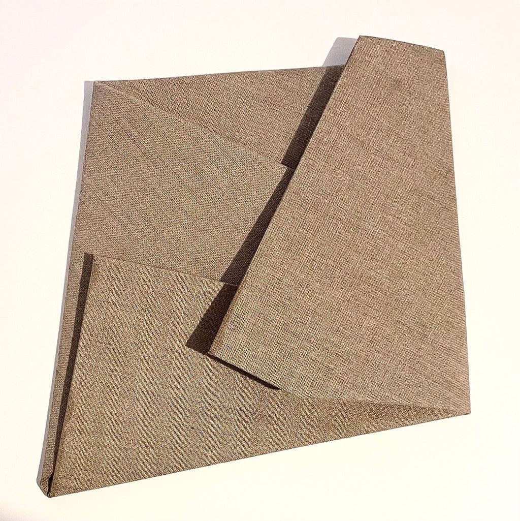 Sebastien de Ganay Folded Linen Abstract Minimalist Unique Sculpture Fabric Wire