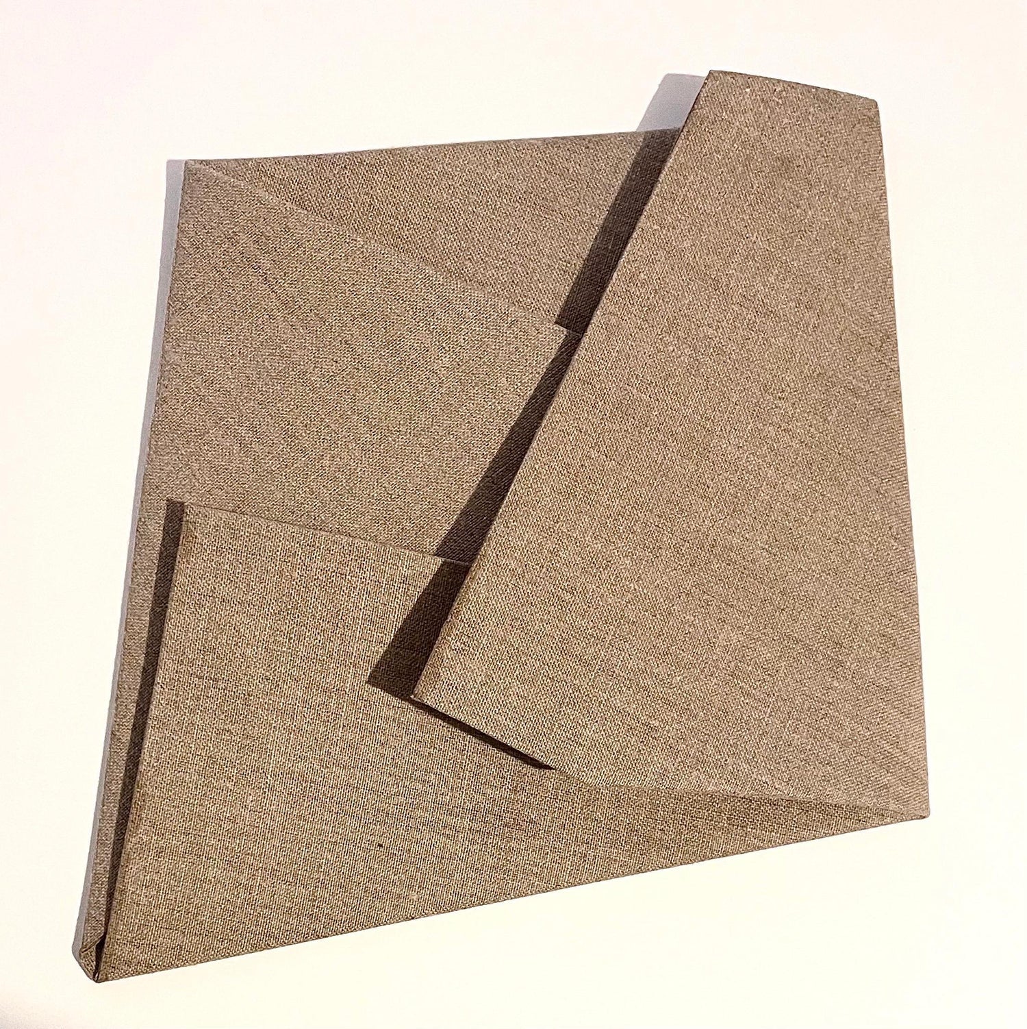 Sebastien de Ganay Folded Linen Abstract Minimalist Unique Sculpture Fabric Wire