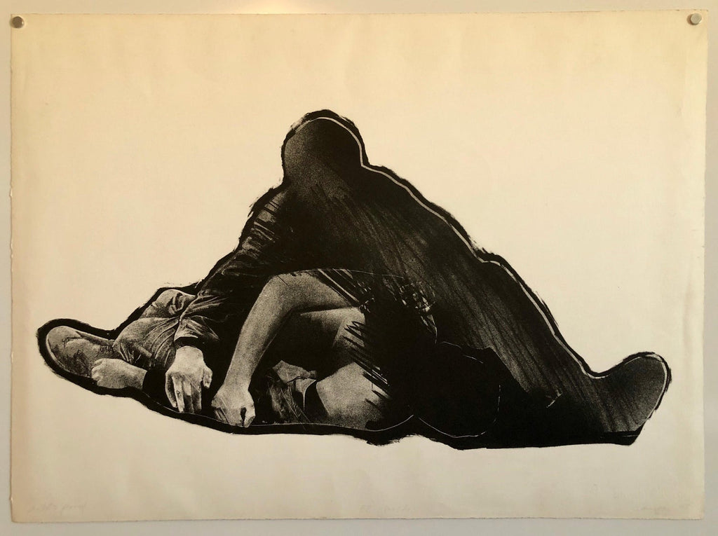 El Herido, 1960's Spanish Avant Garde Political Screenprint Lithograph Signed
