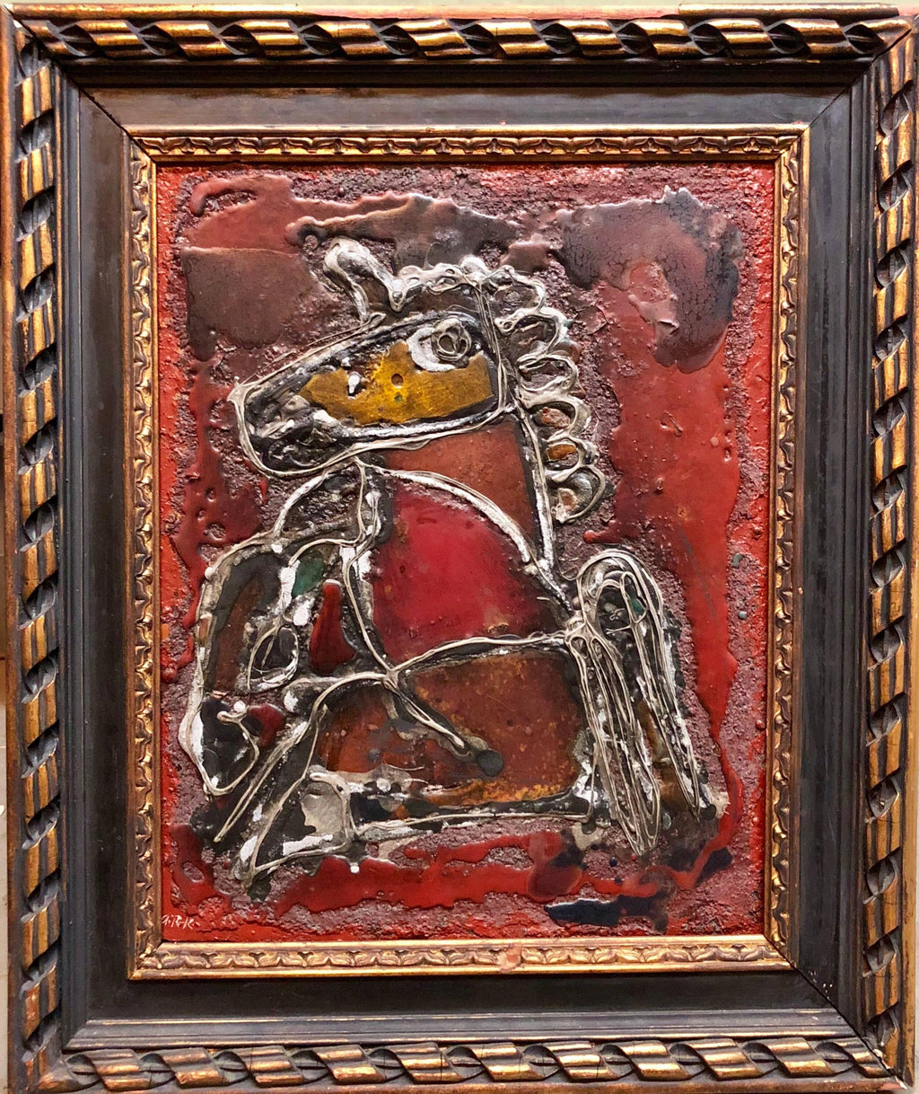 Mixed Media Sculptural Painting "Unicorn" Chicago Jewish Modernist