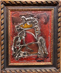Mixed Media Sculptural Painting "Unicorn" Chicago Jewish Modernist