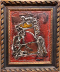 Mixed Media Sculptural Painting "Unicorn" Chicago Jewish Modernist