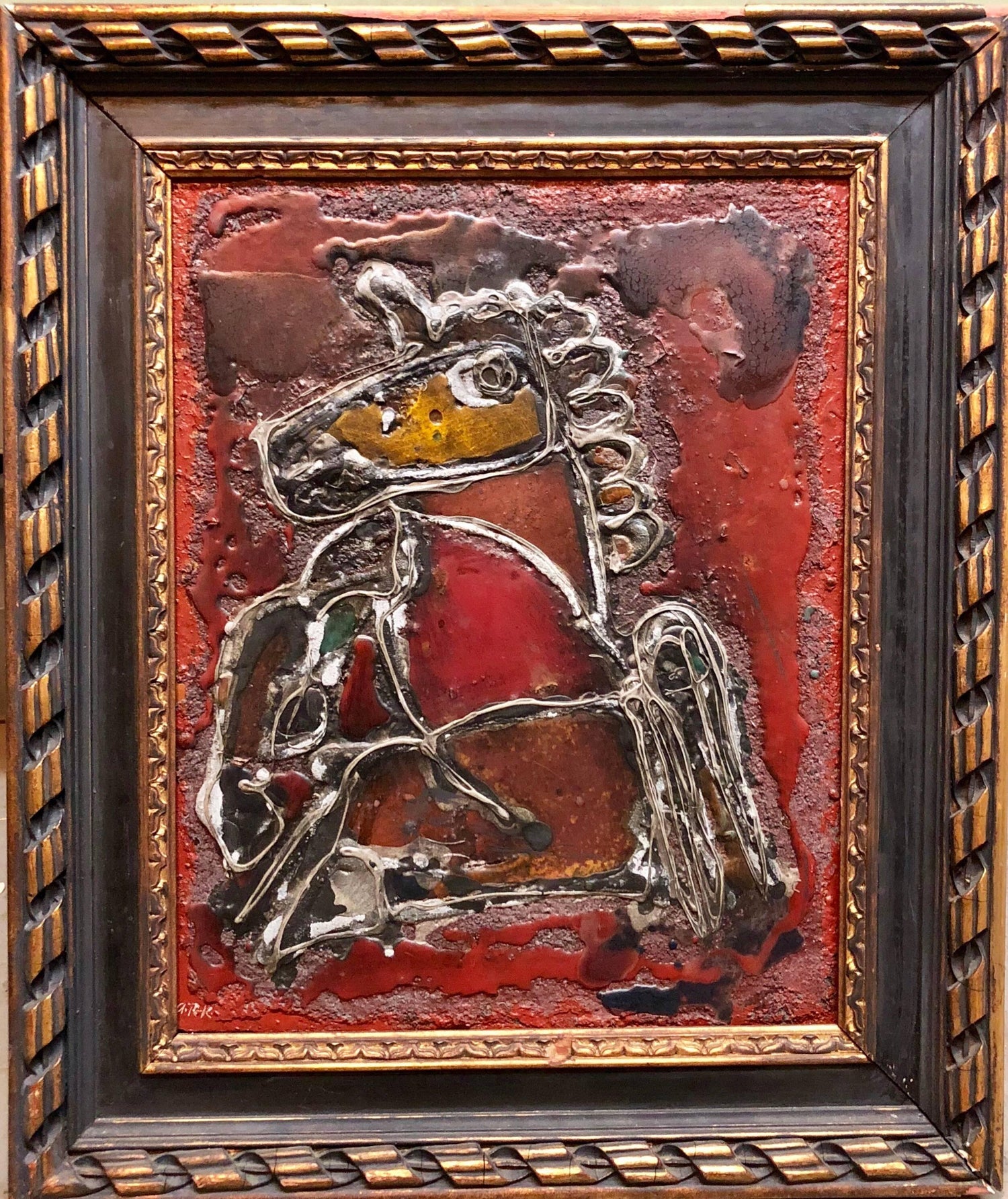 Mixed Media Sculptural Painting "Unicorn" Chicago Jewish Modernist