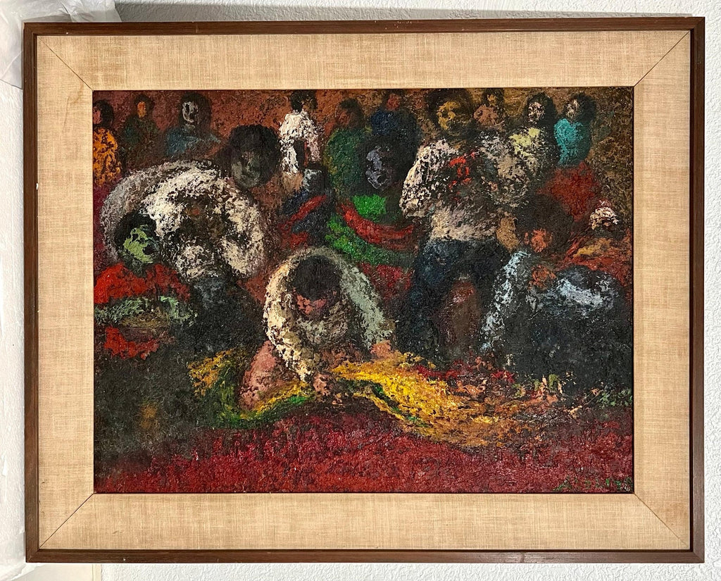 Peruvian Expressionist Oil Painting Miguel Aybar Modernist Latin American Art