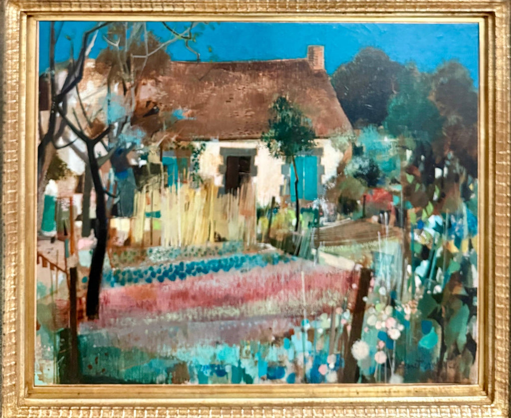 French Neo Expressionist Surreal Oil Painting Robert Vernet Bonfort  Deaf Artist