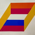 1969-71 Abstract Minimalist Color Silkscreen Print Charles Hinman On The Bowery