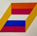 1969-71 Abstract Minimalist Color Silkscreen Print Charles Hinman On The Bowery