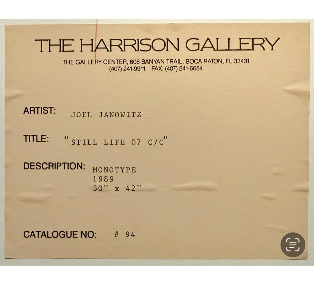 Large Joel Janowitz Boston Modernist Monotype Monoprint Painting Piranesi Series