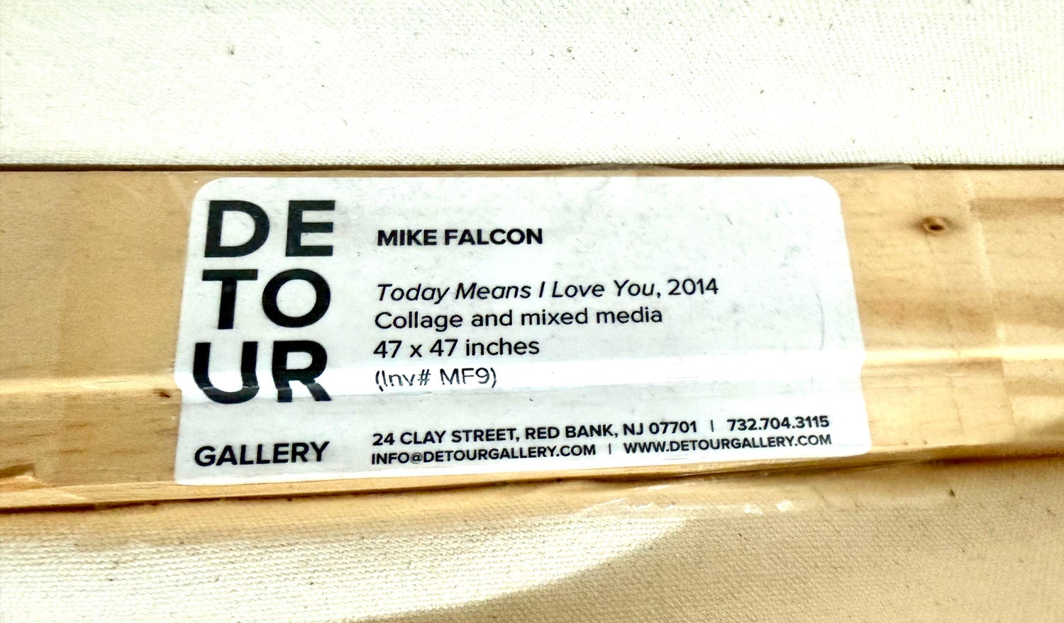Large Mike Falcon Torn Paper Collage Painting Assemblage Pop Art Decollage