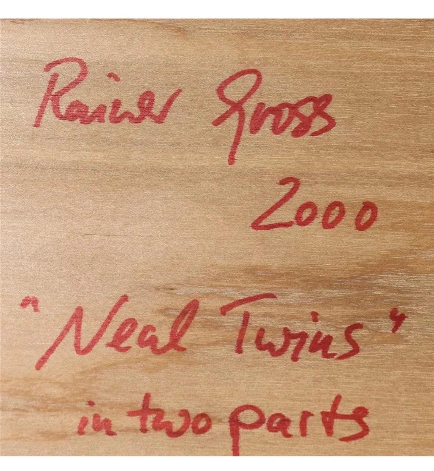 Contact Painting Twins Abstract Expressionist Diptych OIl Painting Rainer Gross