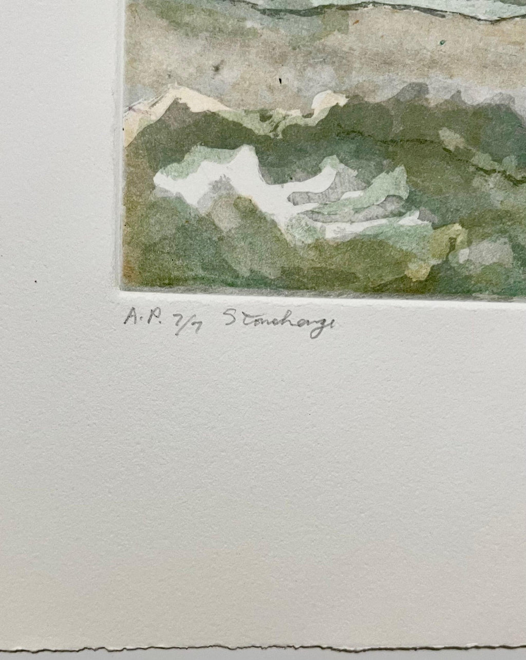 Large American Modern Stonehenge Landscape Aquatint Etching Philip Pearlstein