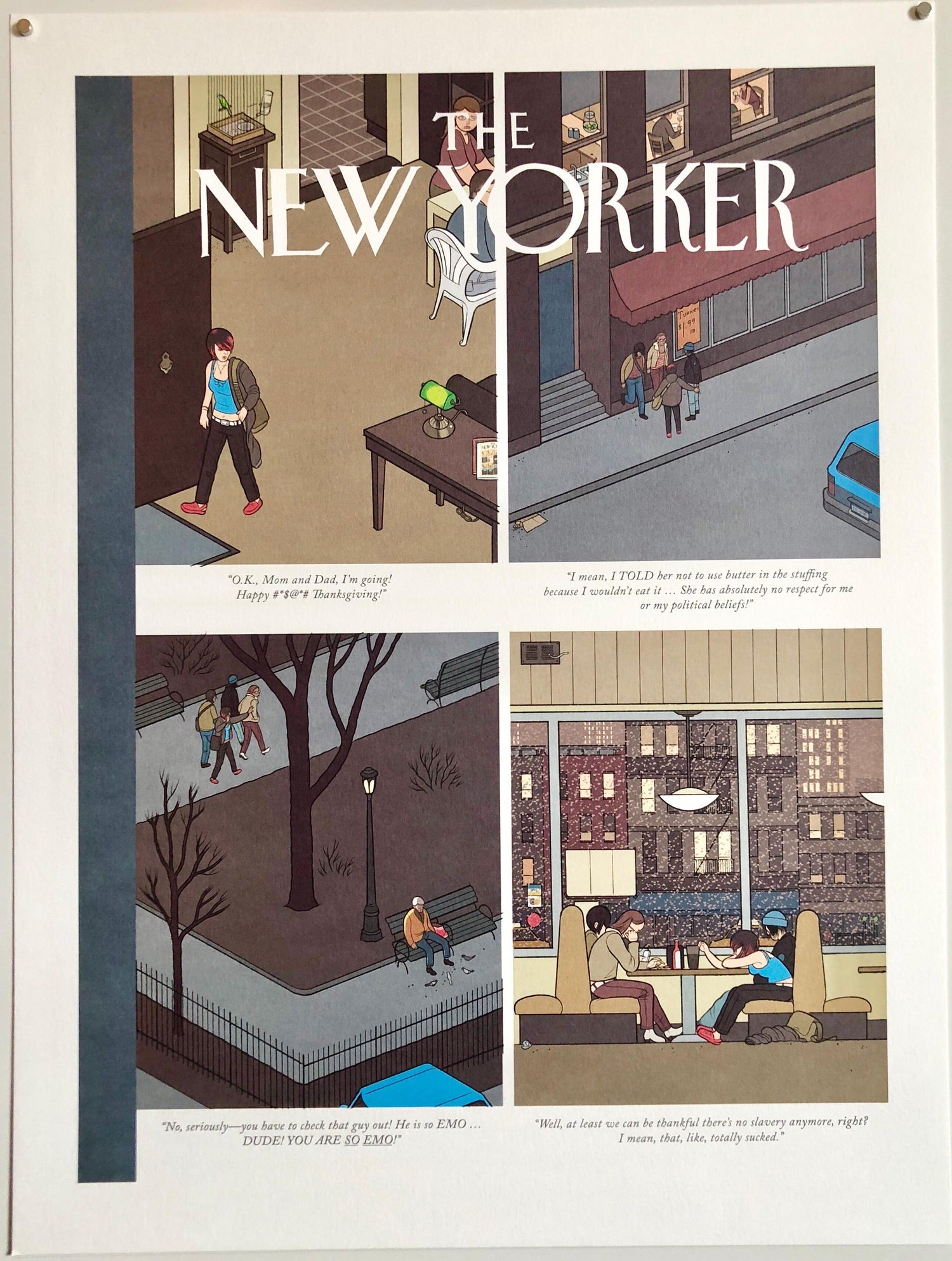 Chris Ware New Yorker Cartoonist Limited Edition Thanksgiving Print NYC