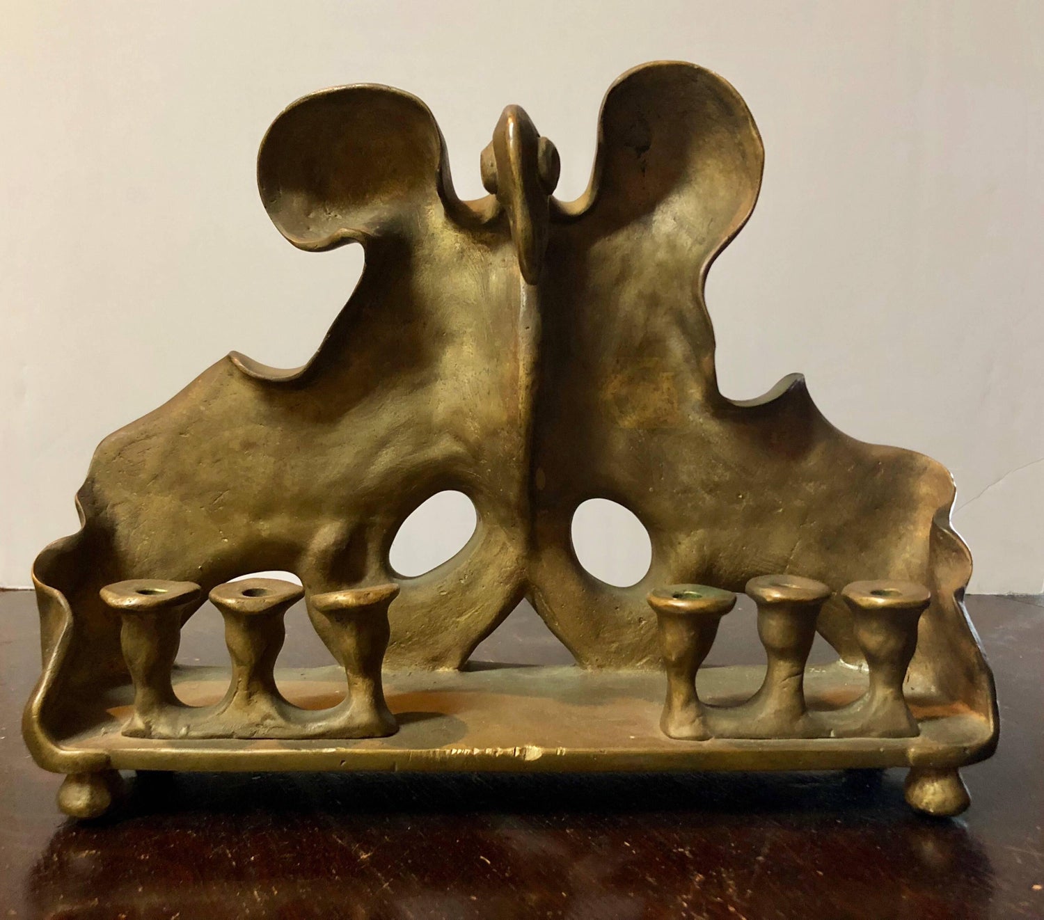Israeli Mod Arts & Crafts Copper Sculpture Bookends Bezalel Schatz Yaad Studio
