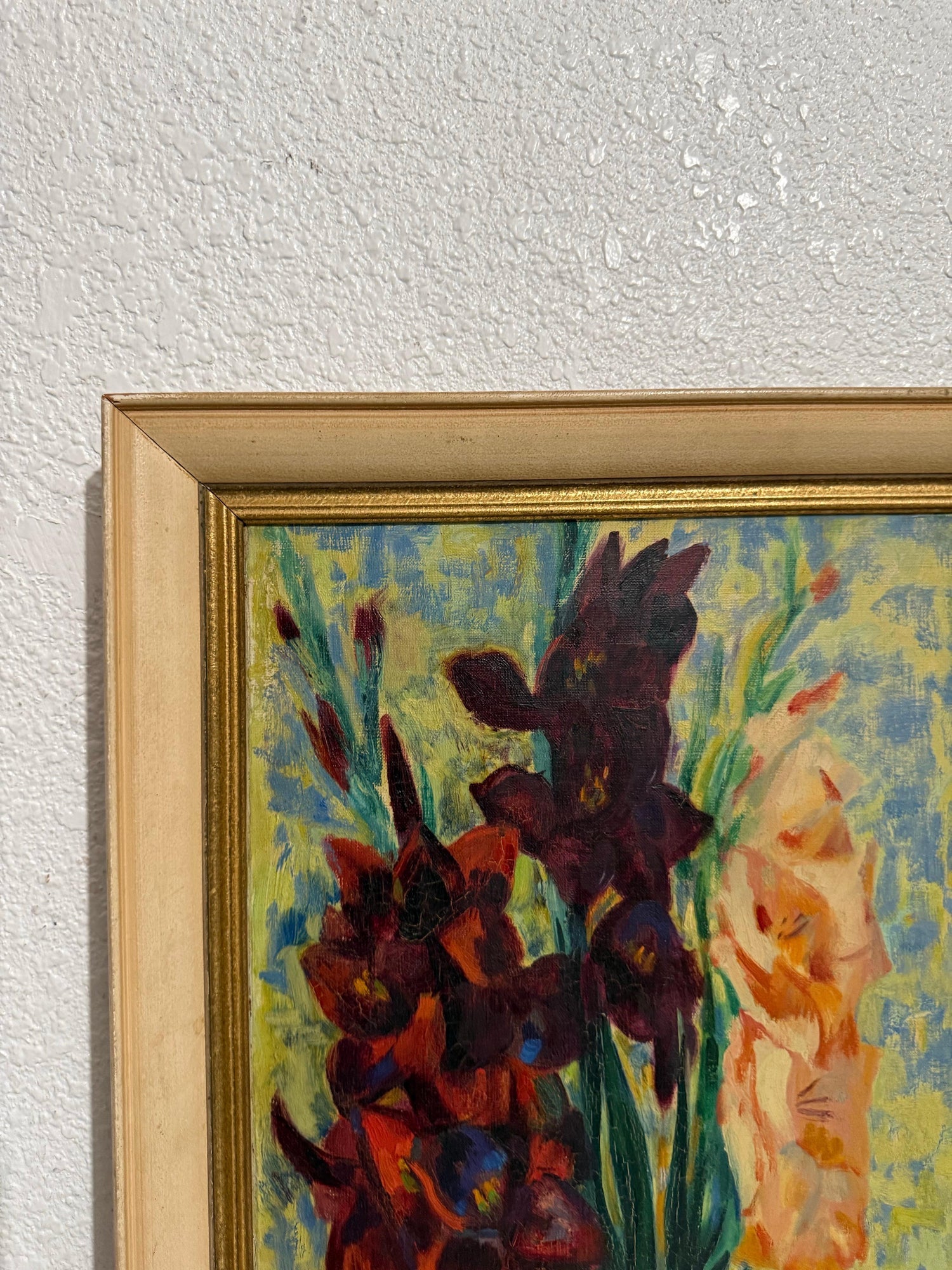 Luigi Corbellini French Italian Post Impressionist Oil Painting Vase of Flowers