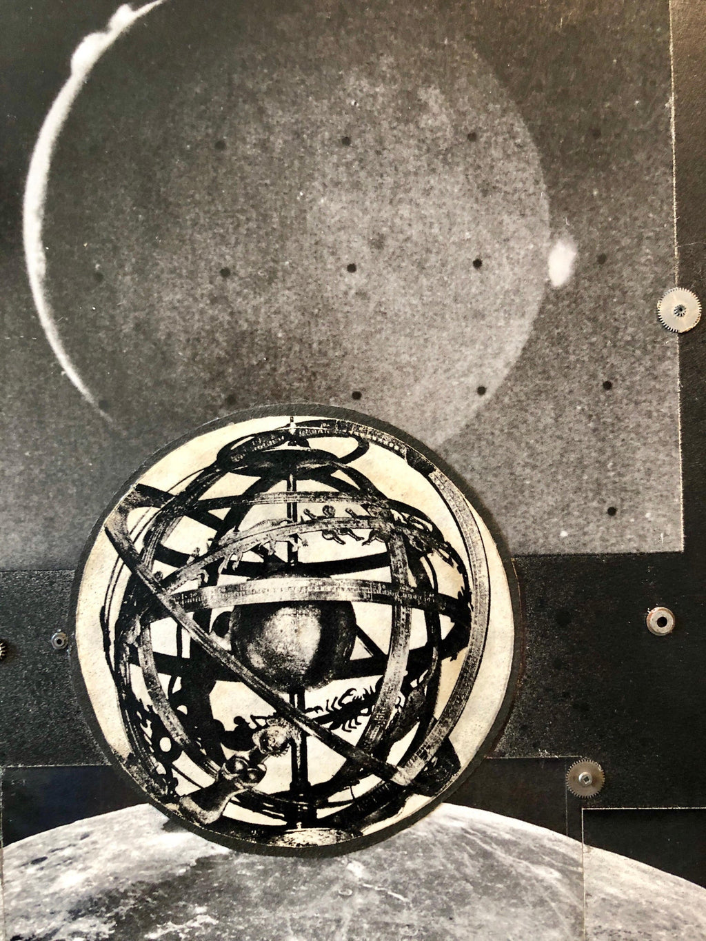 Josias Astronomical Clock Watch Parts Assemblage Photo Planet Collage Photograph