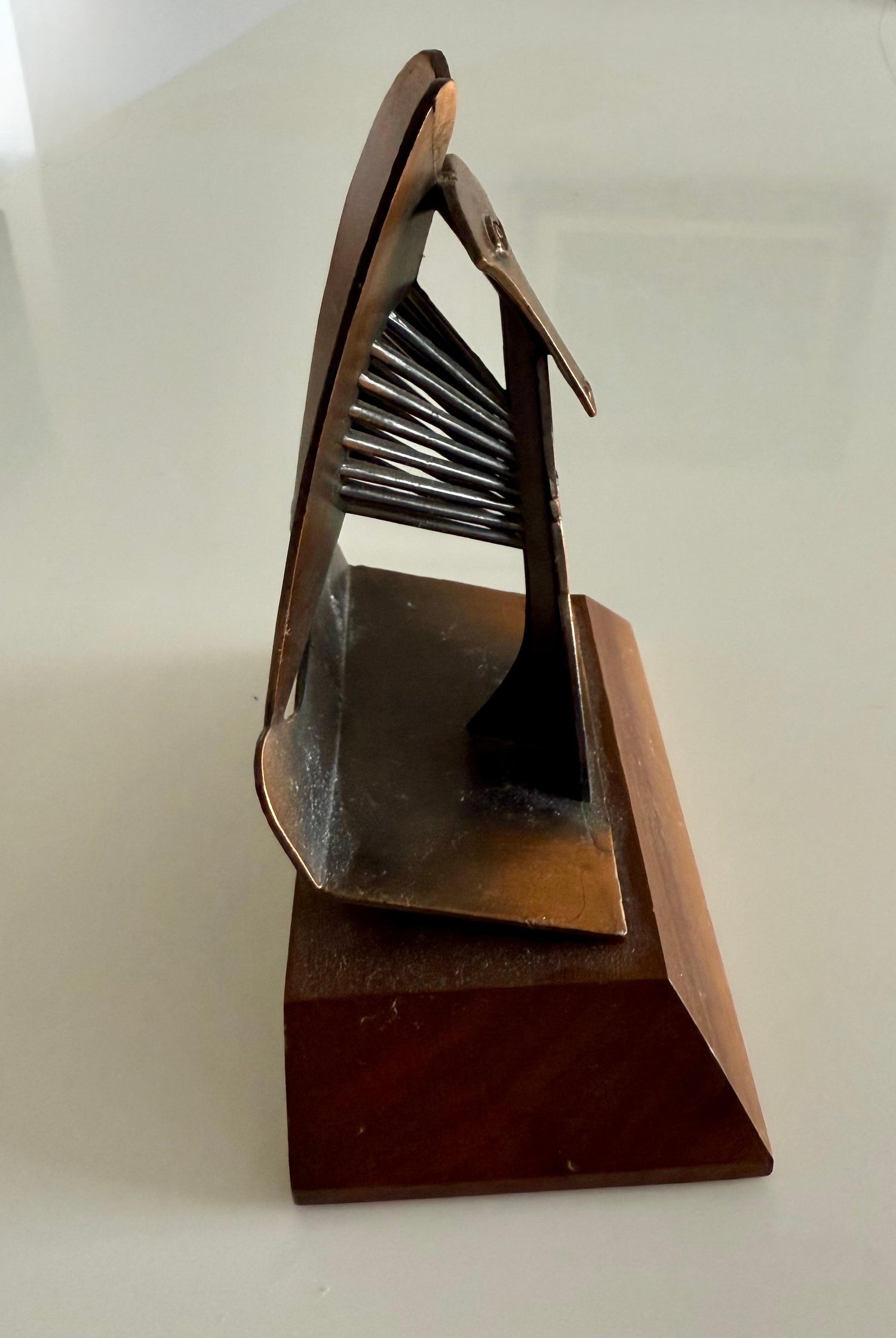 Vintage 1970 Modernist Chicago Picasso Souvenir Cubist Sculpture Head Metal
