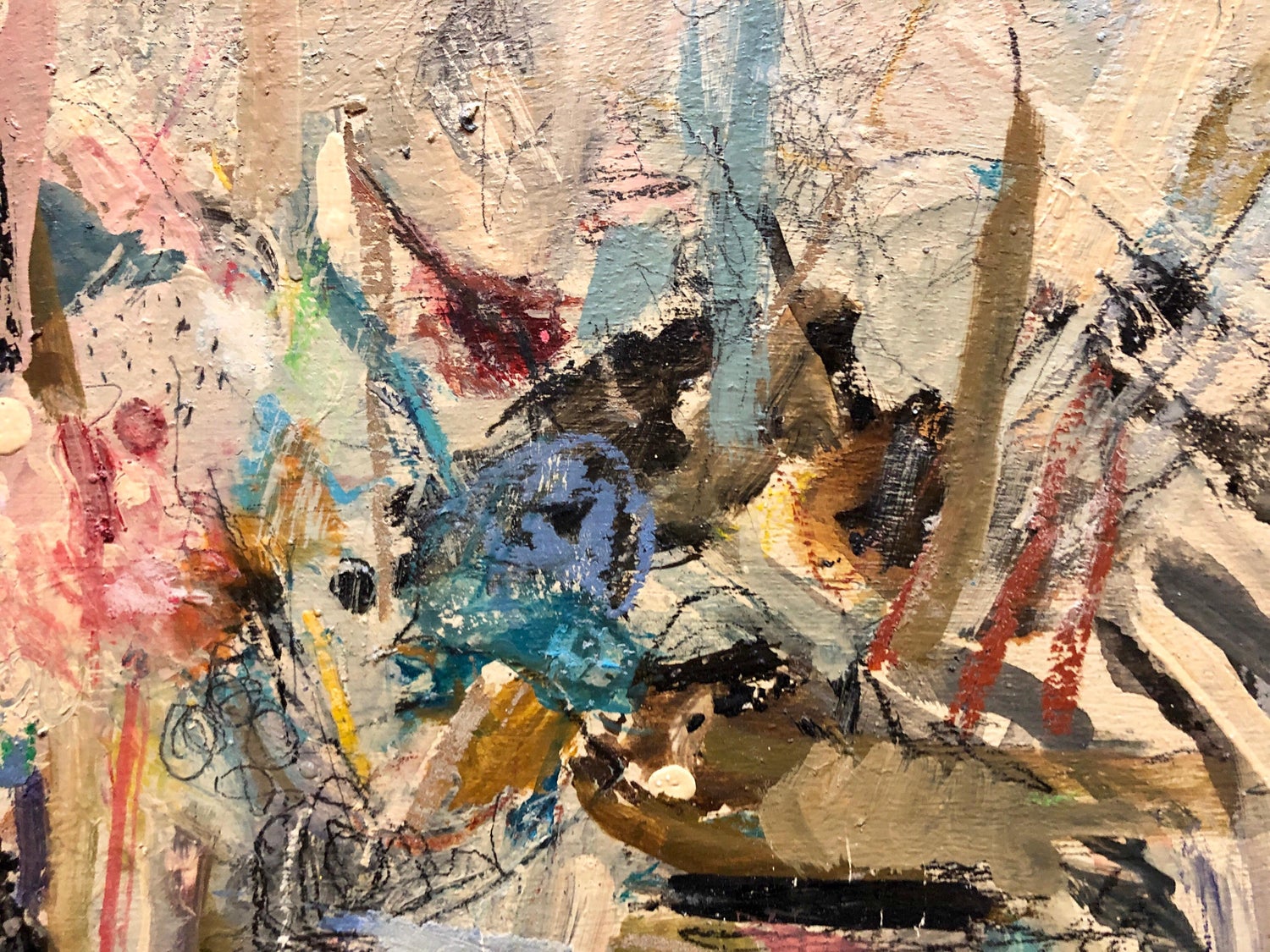 Israeli Modernist Abstract Expressionist Oil Painting