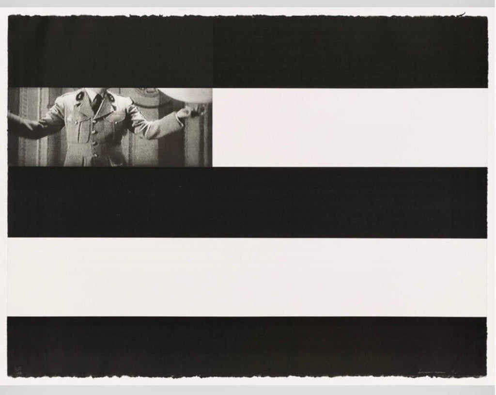 Large Contemporary Annette Lemieux Photo Etching Aquatint Censor Abstract Print
