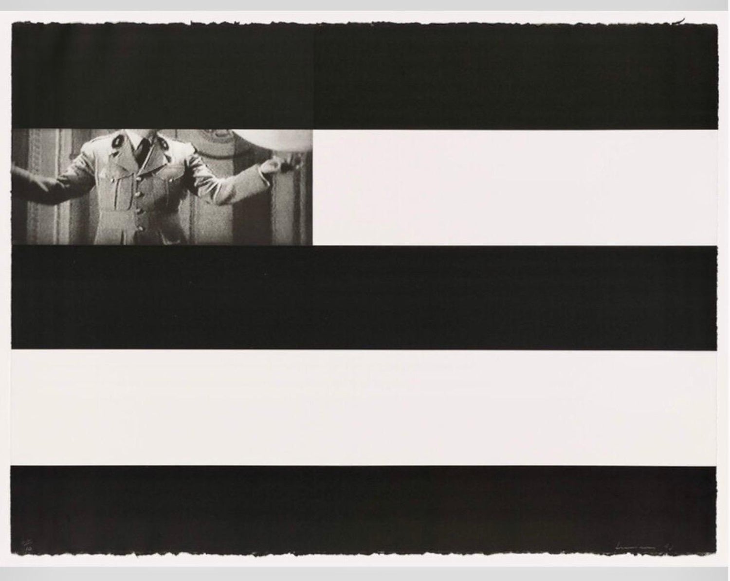 Large Contemporary Annette Lemieux Photo Etching Aquatint Censor Abstract Print