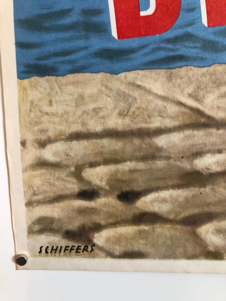 Original Vintage Color World War II Propaganda Poster Delayed! Offset Lithograph