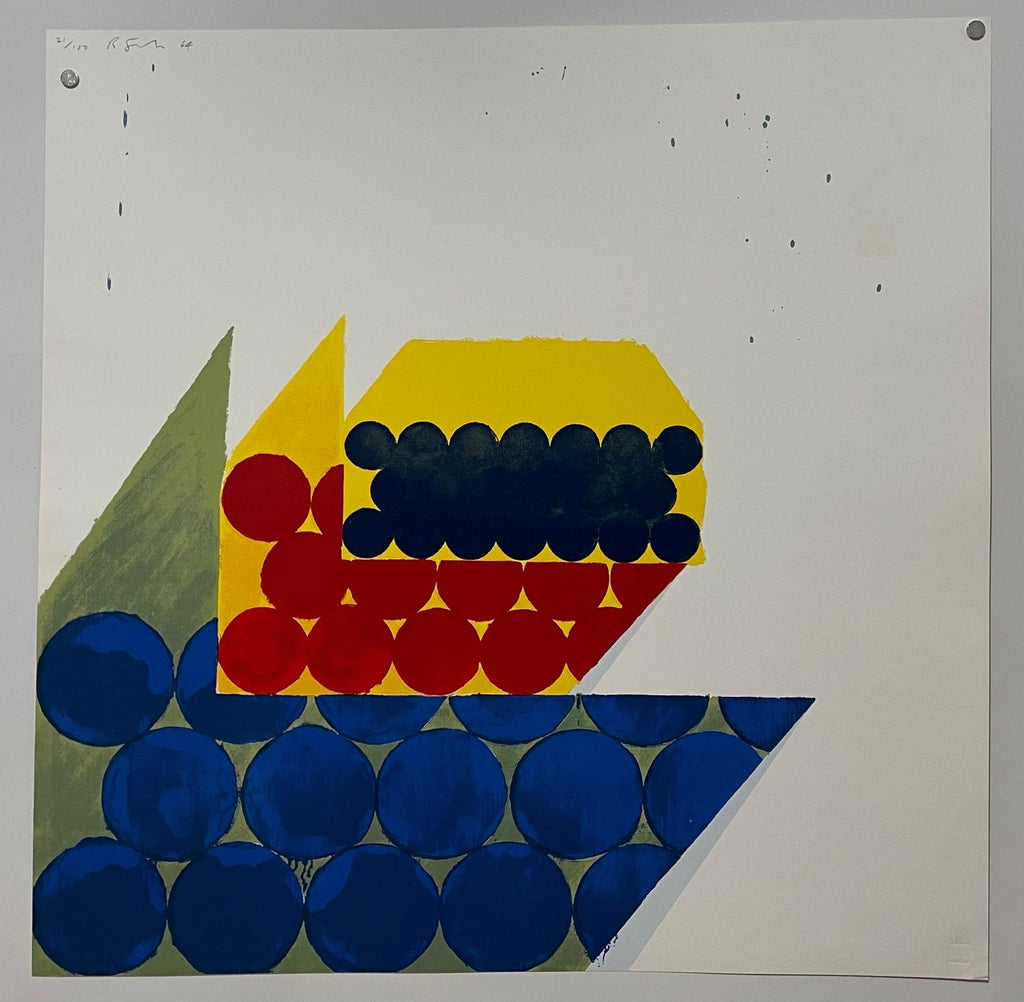Abstract Minimalist Color Silkscreen Print Richard Smith On The Bowery Pop Art