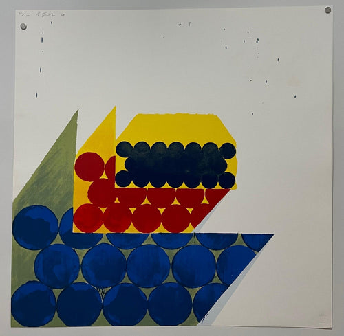 Abstract Minimalist Color Silkscreen Print Richard Smith On The Bowery Pop Art