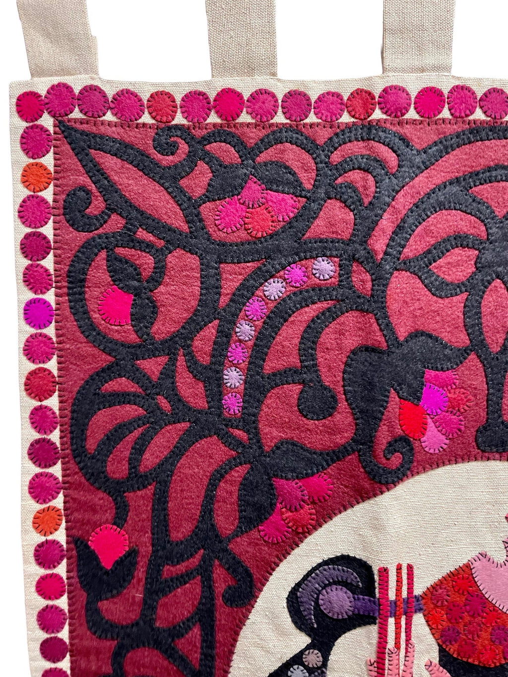 Wool Felt Craft Applique Vintage Israeli Judaica Folk Art Tapestry Kopel Gurwin