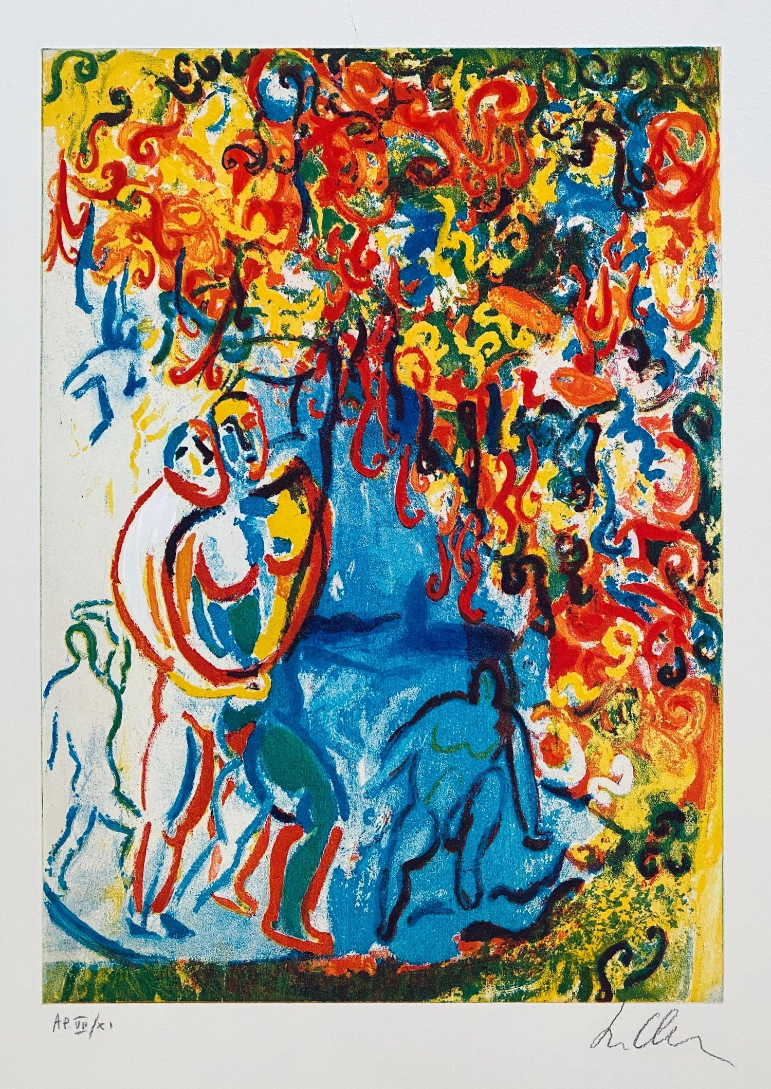 Lithograph Italian Post Modernist Figurative Pop Art