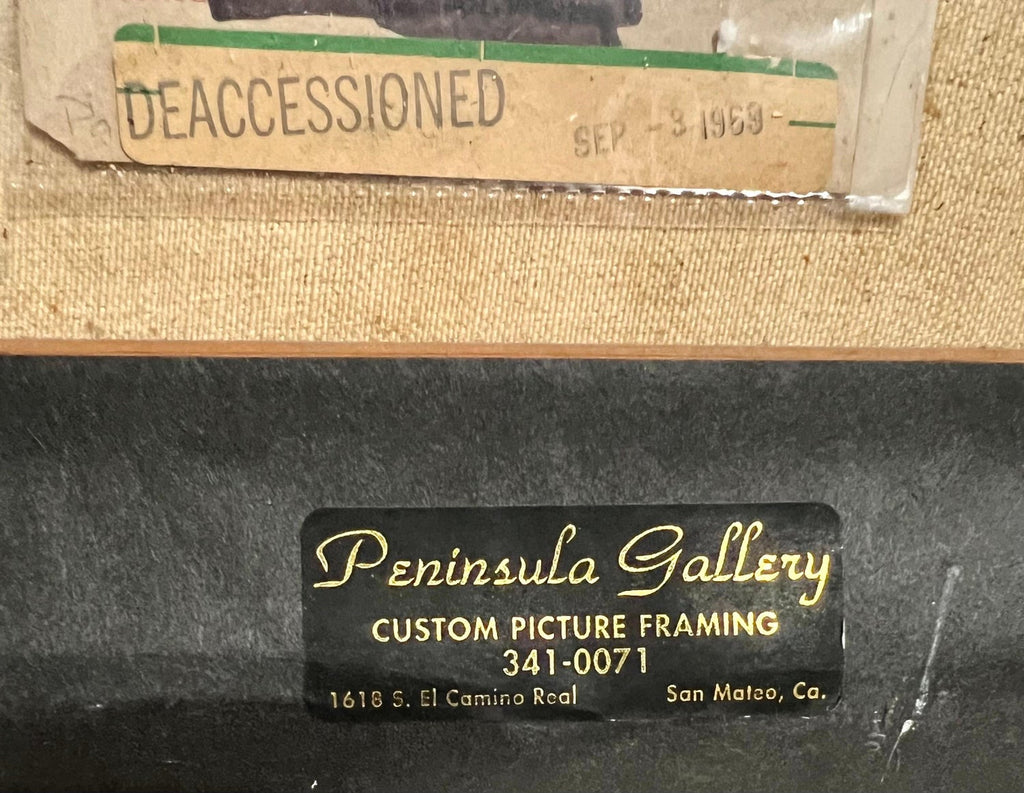 1947 Expressionist Oil Painting Flute Player Musician Boris Deutsch WPA Artist
