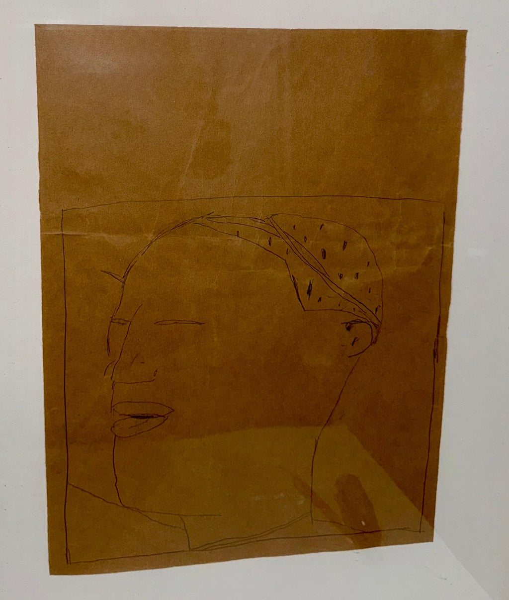 Nuba 1981 Graphite Drawing on Brown Paper James Brown Galerie Bernd Kluser