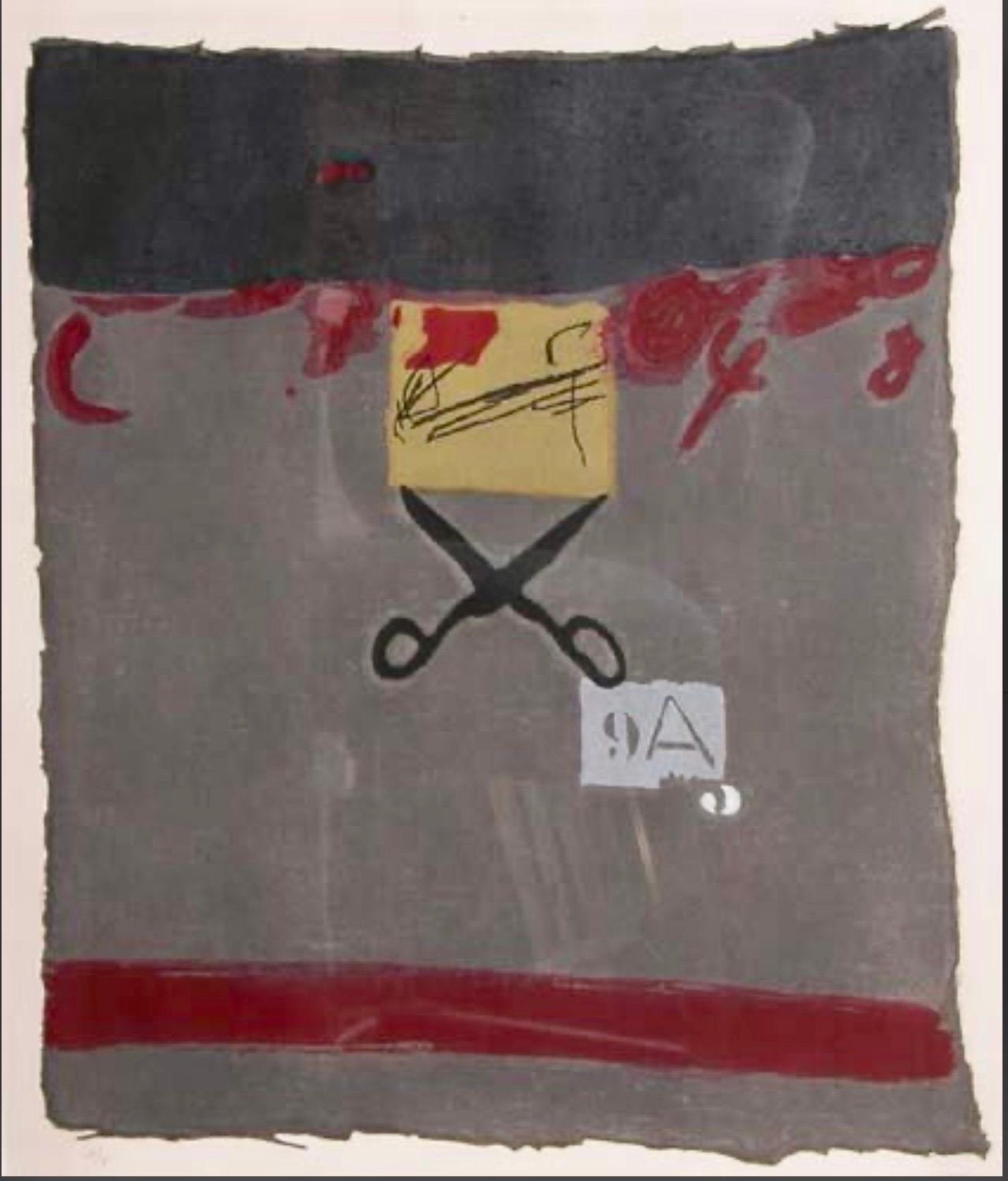 Spanish Post Modern Abstract Aquatint Color Etching Antoni Tapies
