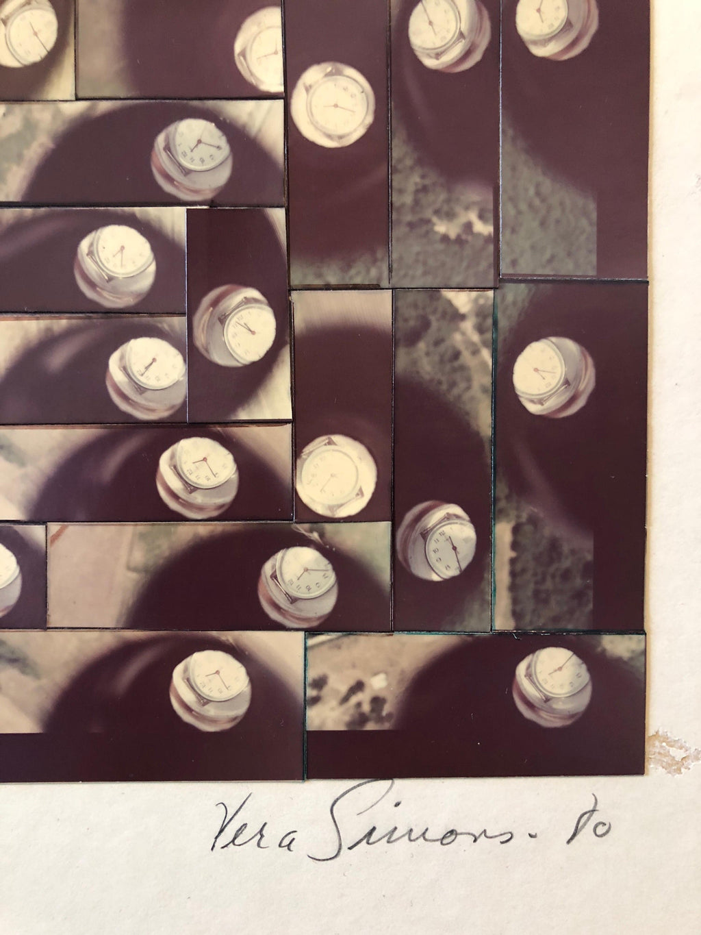 Clock Maze, Wrist Watch, Photo Mosaic Collage Aerial Photograph, Female Aviator