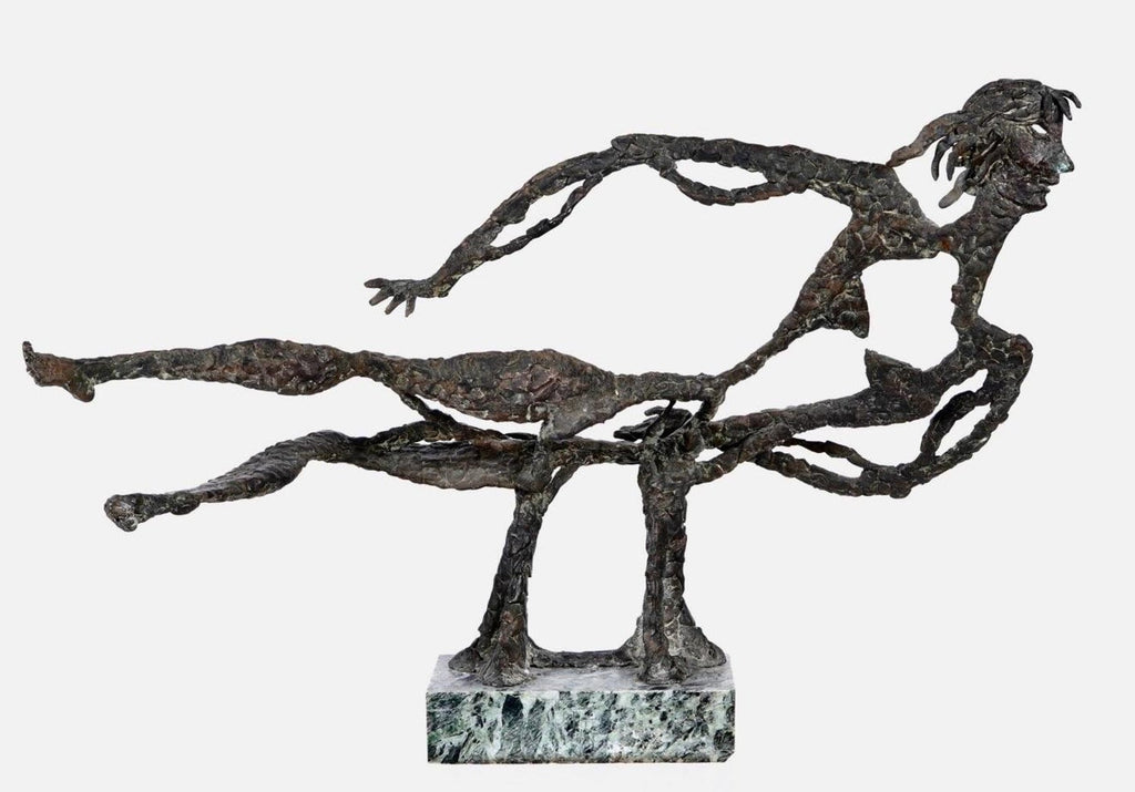 Bronze Sculpture Abstract Figurative Woman Modernist Robert Laurent WPA Artist