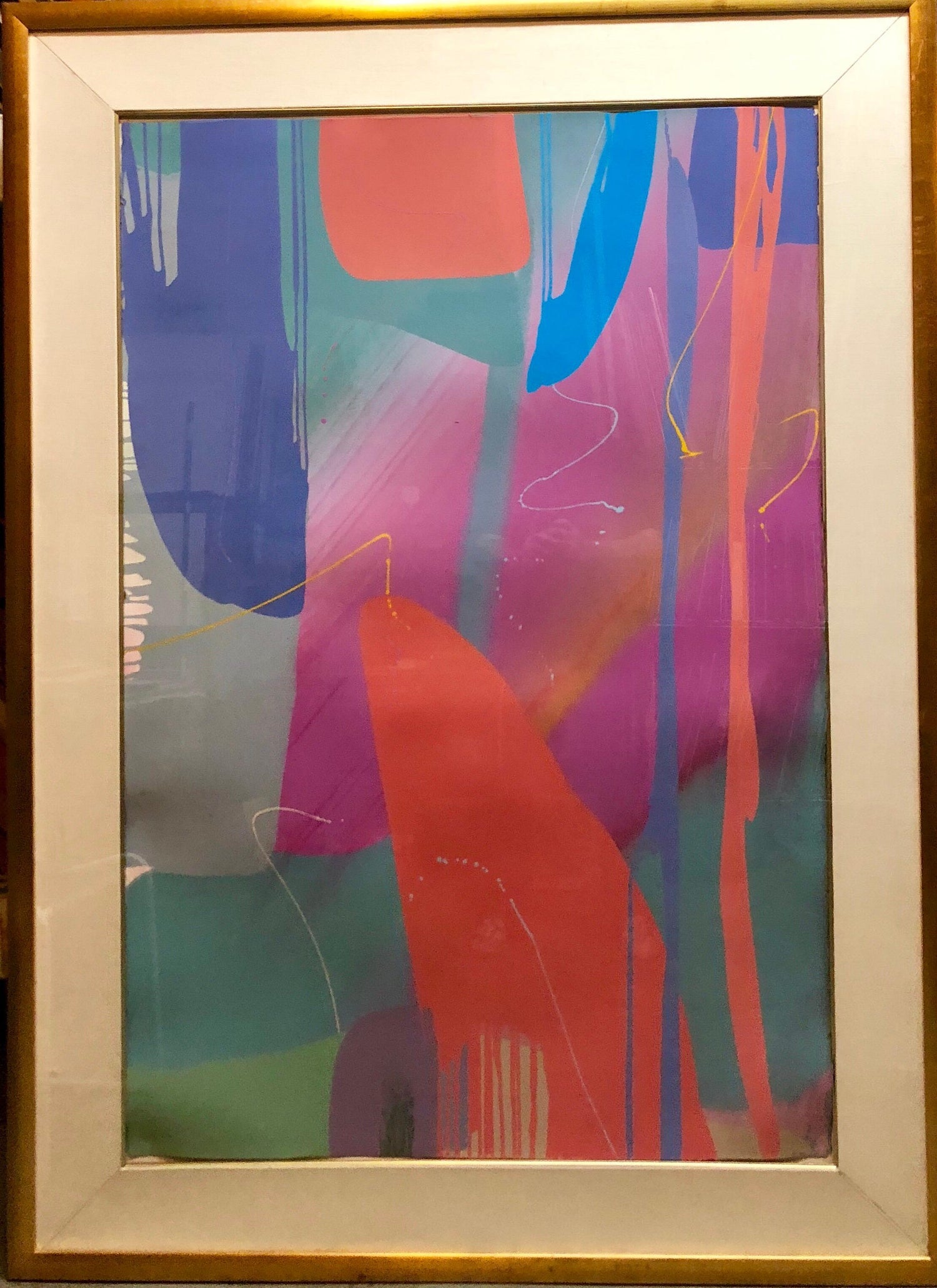 Monumental Texas Modernist Abstract Expressionist Color Field Acrylic Painting
