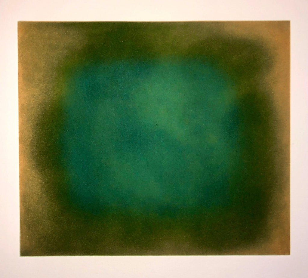 Comet, Outer Space Dark Series Aquatint Etching Color Abstract Expressionist