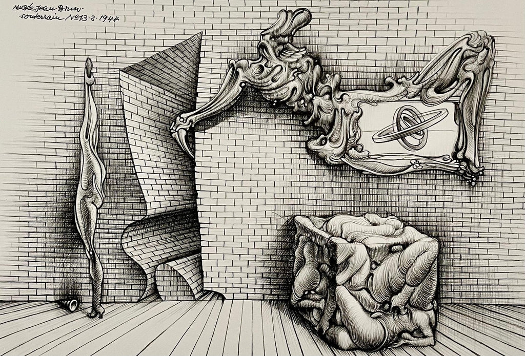 German Surrealism Abstract Surrealist Lithograph Hans Bellmer