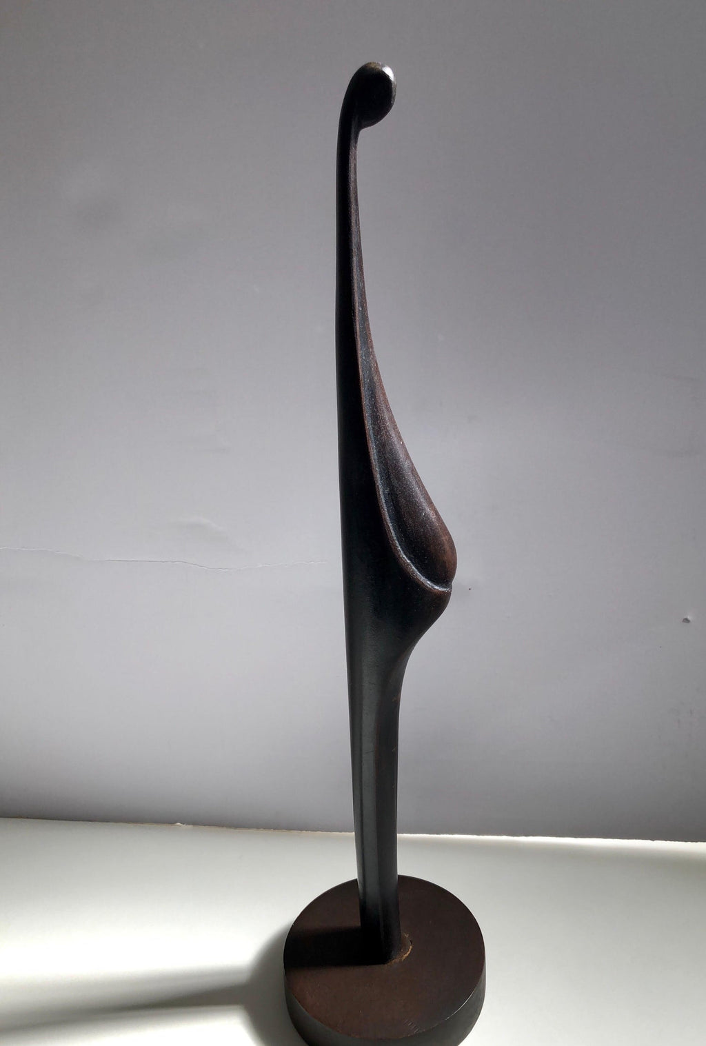 Israeli Bronze Modernist Sculpture Pregnant Woman Abstract Figure Safed, Ein-Hod