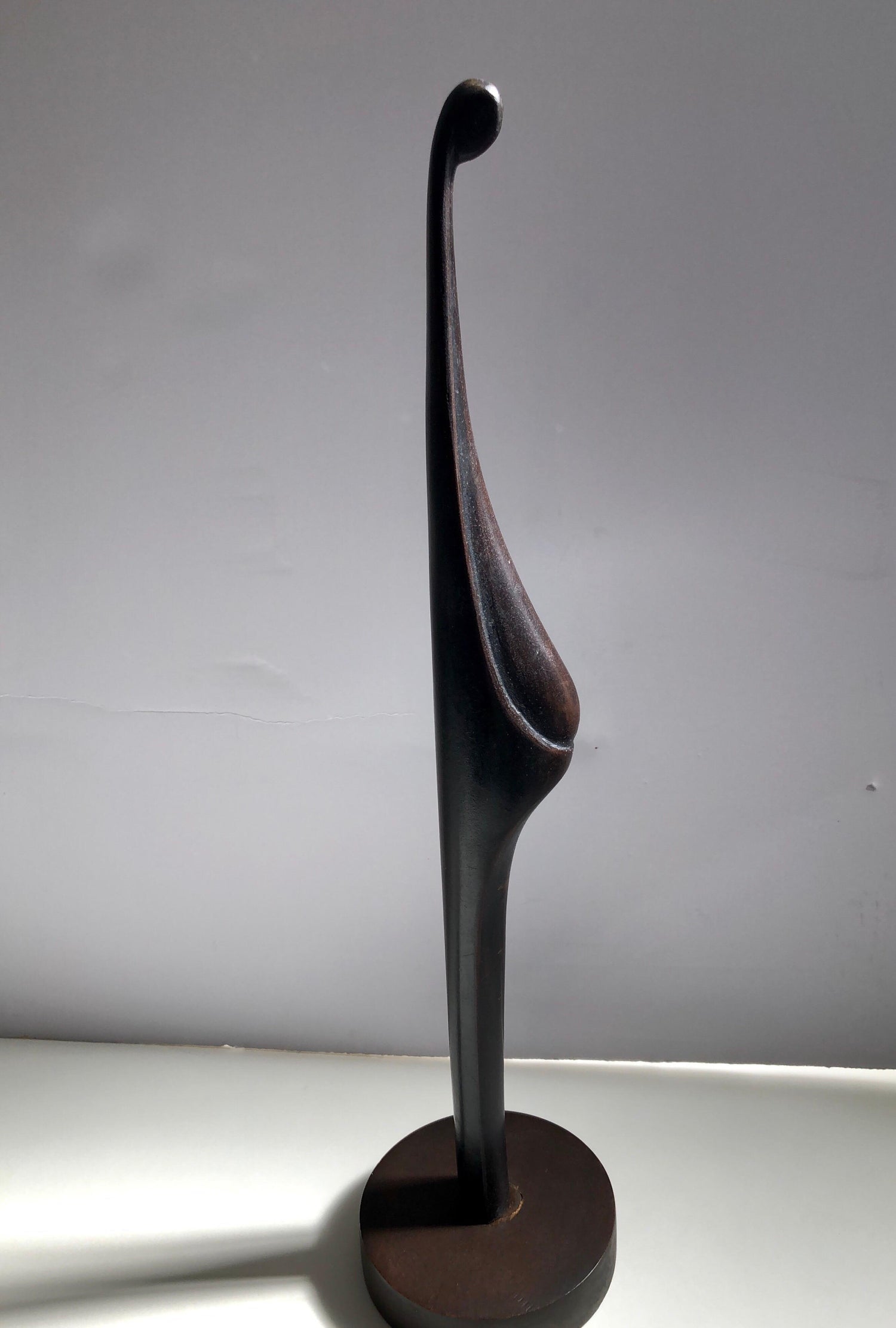 Israeli Bronze Modernist Sculpture Pregnant Woman Abstract Figure Safed, Ein-Hod
