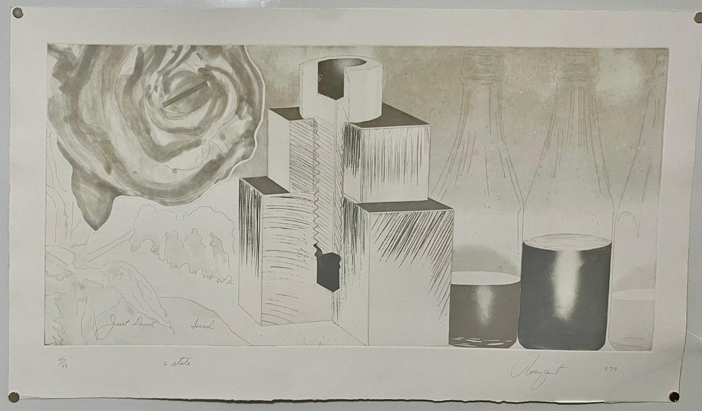 Large American Pop Art Abstract Aquatint Etching James Rosenquist Just Desert