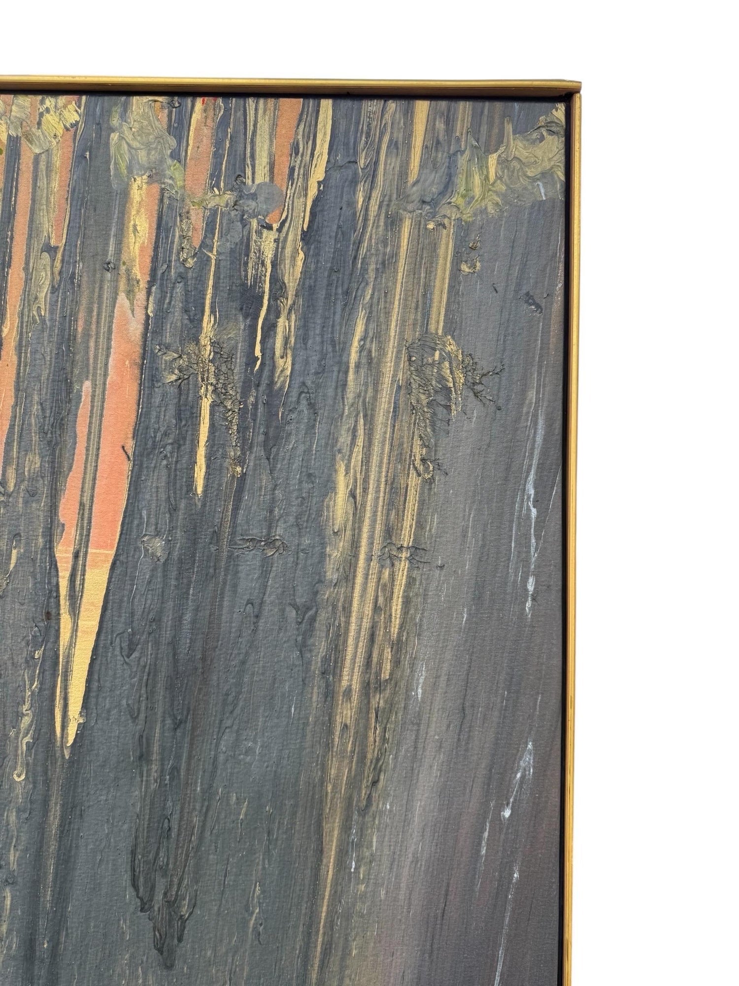 Large Modernist Abstract Color Field Acrylic Painting Woman Artist Francine Tint