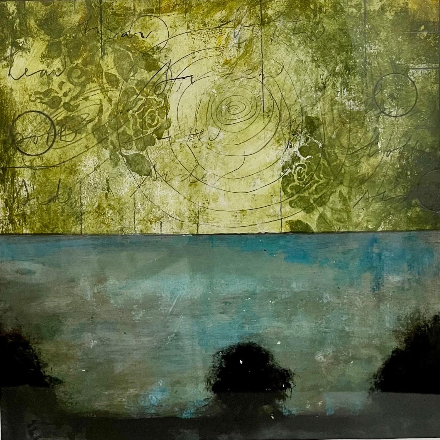 Abstract Acrylic Mix Media Painting Cheryl Warrick African American Woman Artist